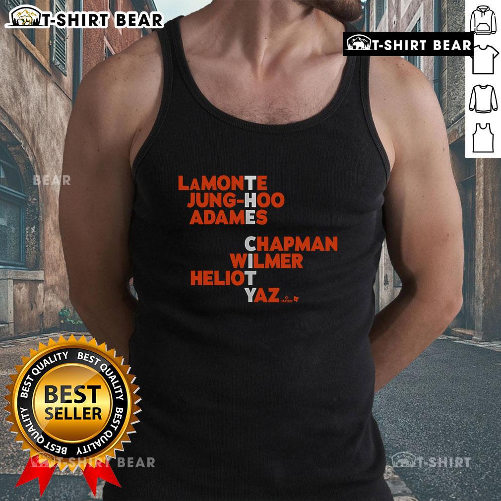 Official San Francisco The City Names 2025 tank top featuring a stylish design perfect for summer wear.