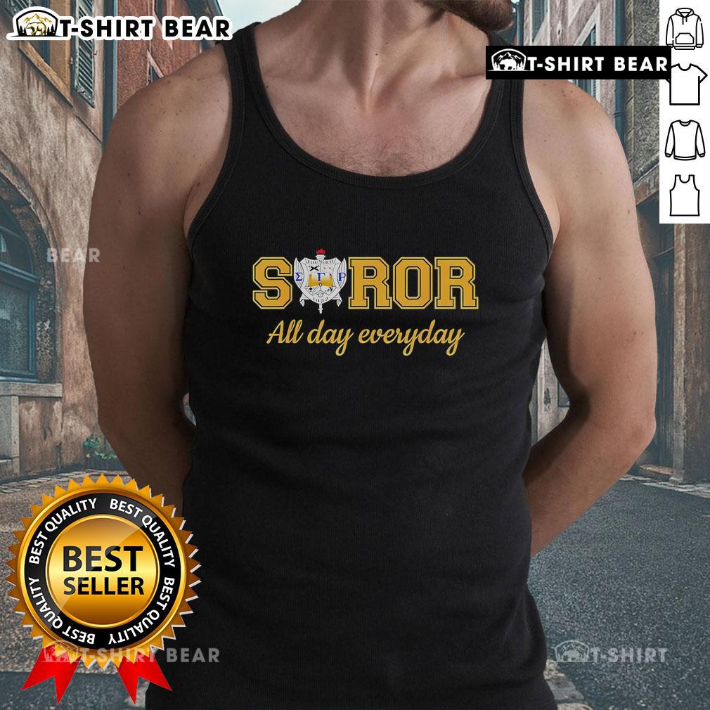 Official Soror All Day Everyday logo tank top featuring vibrant colors and stylish design for sorority pride.