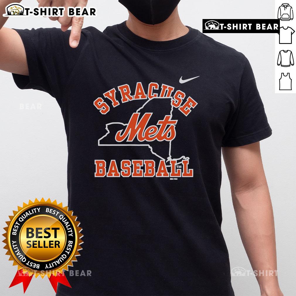 Official Syracuse Mets Baseball Map T-Shirt featuring a vibrant map design representing the team's home city.