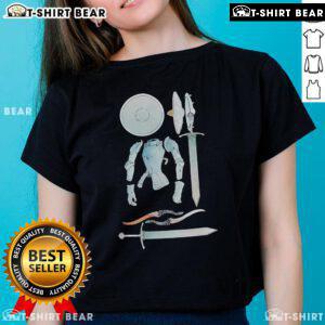 Alt Text: Official The Wandering Inn Horns of Hammerad ladies tee featuring unique design and comfortable fit for fans.