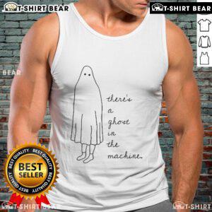 Official 'There's A Ghost In The Machine' tank top featuring a unique design, perfect for fans of quirky apparel.