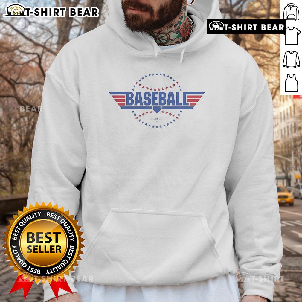 Official Top Gun X Fly Ball baseball hoodie featuring a stylish design, perfect for fans and casual wear. Shop now!