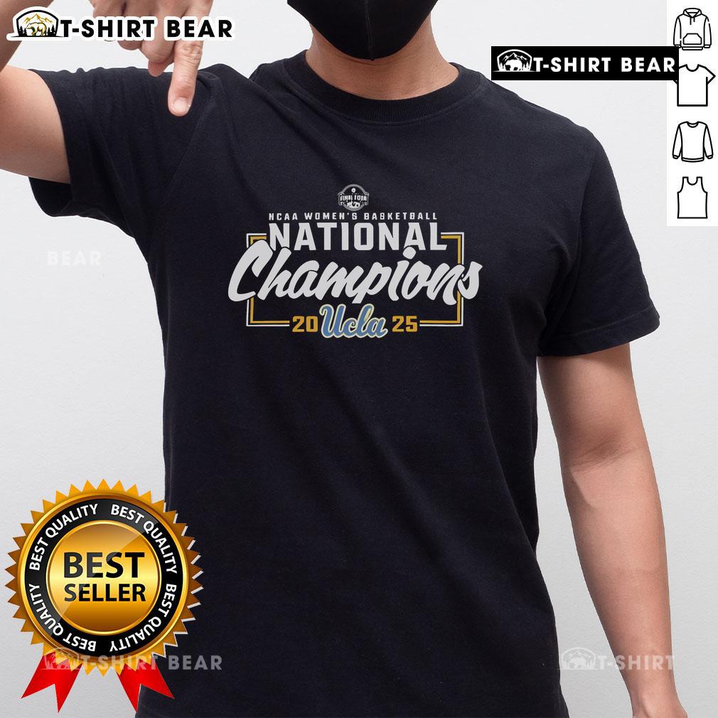 UCLA Bruins NCAA Women's Basketball National Champions 2025 T-shirt featuring team colors and logo for fans.