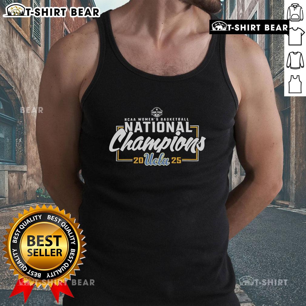 Official UCLA Bruins NCAA Women's Basketball National Champions 2025 Tank Top featuring team logo and vibrant colors.