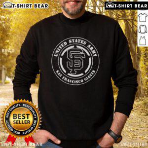 Alt Text: Official United States Army San Francisco Military Appreciation Sweatshirt featuring logo and patriotic design.