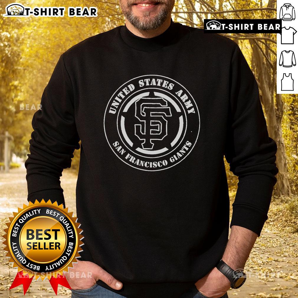 Alt Text: Official United States Army San Francisco Military Appreciation Sweatshirt featuring logo and patriotic design.