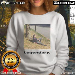 Official WYC Grousbeck Legendary Sweatshirt in navy blue, featuring a bold logo and cozy design for ultimate comfort.