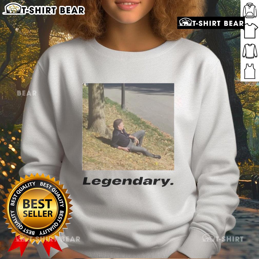 Official WYC Grousbeck Legendary Sweatshirt in navy blue, featuring a bold logo and cozy design for ultimate comfort.