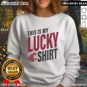 Alt Text: Official Washington State Cougars sweatshirt, featuring vibrant colors and logo, perfect for fans and game day wear.