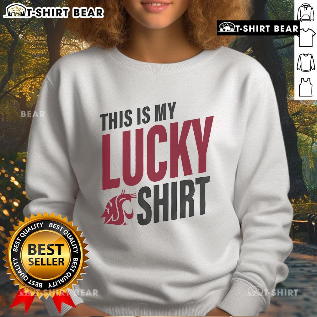 Alt Text: Official Washington State Cougars sweatshirt, featuring vibrant colors and logo, perfect for fans and game day wear.