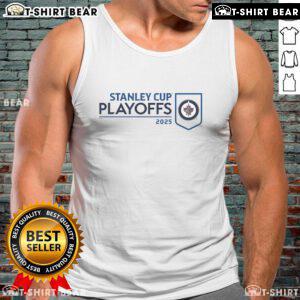 Official Winnipeg Jets 2025 Stanley Cup Playoffs logo tank top featuring a bold design for fans and supporters.