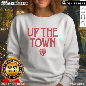 Alt Text: Official Wrexham AFC Up The Town Sweatshirt featuring club logo and vibrant design, perfect for fans supporting Wrexham.