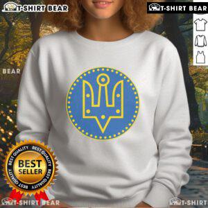 Official Zelensky Tryzub Sweatshirt featuring the Ukrainian emblem in a stylish design, perfect for supporters of Ukraine.
