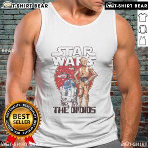 Original Star Wars The Droids Tank Top featuring iconic droid designs for fans of the classic sci-fi franchise.