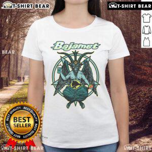 Premium Bajamet Baphomet Ladies Tee featuring unique graphic design, perfect for stylish casual wear.