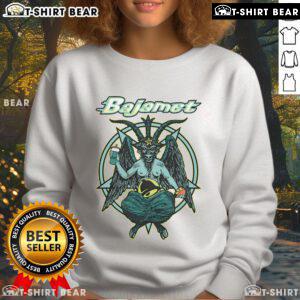 Premium Bajamet Baphomet Sweatshirt featuring intricate design, perfect for stylish and edgy streetwear enthusiasts.