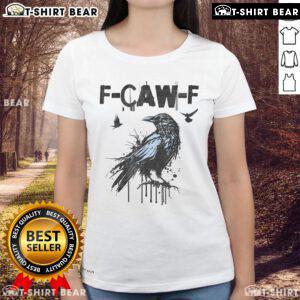 Premium F-CAW-F Crow Grunge Ladies Tee featuring a stylish crow graphic on a comfortable fabric.