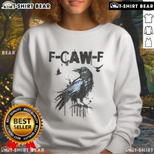 Premium F CAW F Crow Grunge Sweatshirt in black featuring a stylish graphic design and comfortable fit for casual wear.