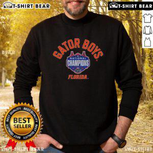 Premium Florida Basketball National Champion Gator Boys Sweatshirt in blue, featuring team logo and comfortable fit.