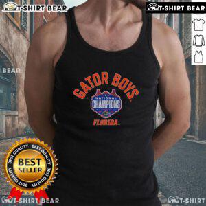 Premium Florida Basketball National Champion Gator Boys Tank Top featuring vibrant team colors and logo design.