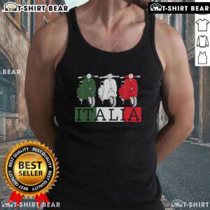 Premium Italy Italian Flag Scooter Vespa Moped Rider souvenir tank top for stylish travel enthusiasts.