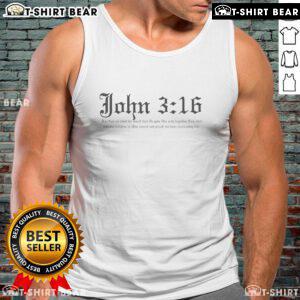 Premium John 3:16 'For God So Loved The World' tank top in stylish design, perfect for casual wear and expressing faith.