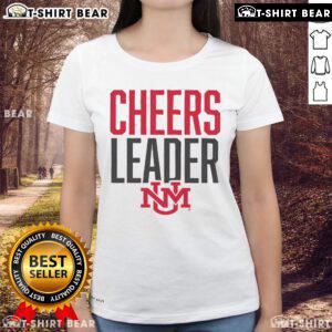 Alt Text: Premium New Mexico Lobos Cheers Leader Ladies Tee in vibrant colors, perfect for fans showing team spirit.