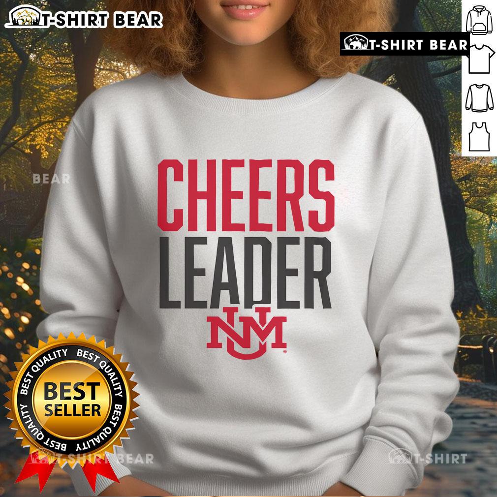 Alt Text: Premium New Mexico Lobos Cheers Leader Sweatshirt in vibrant colors, perfect for game day and showing team spirit.