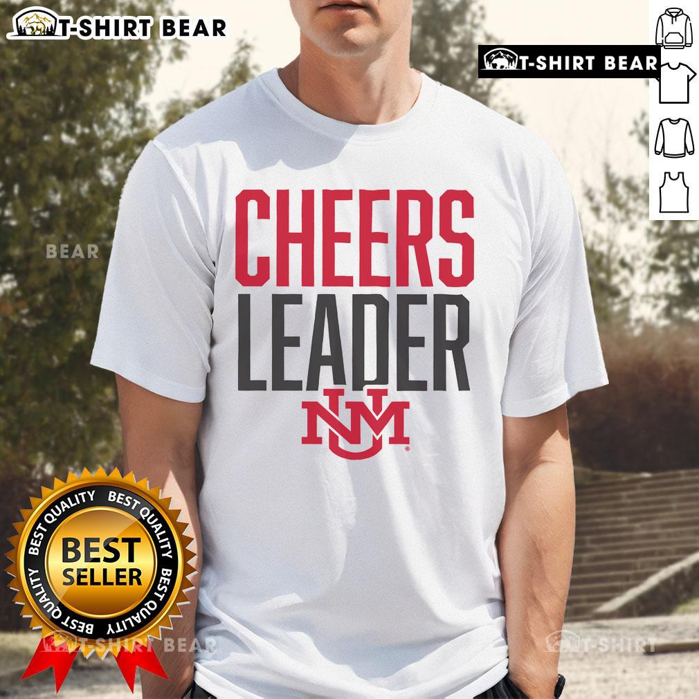 Premium New Mexico Lobos Cheers Leader T-Shirt featuring bold team colors and logo, perfect for game day spirit.