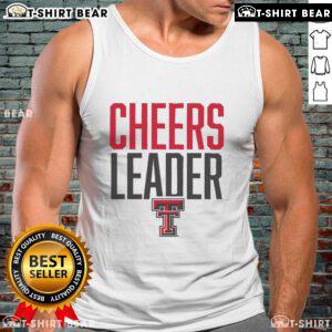 Alt Text: Premium Texas Tech Red Raiders cheerleader tank top featuring vibrant team colors and logo for game day style.