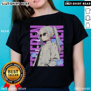 Pretty Cool Chill Day with Frieren Ladies Tee featuring a relaxed outdoor scene and stylish graphic design.