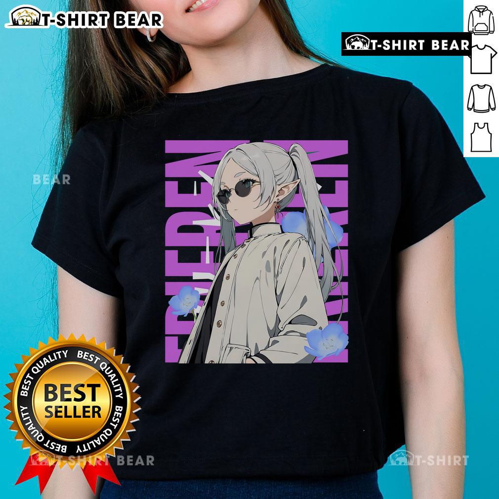 Pretty Cool Chill Day with Frieren Ladies Tee featuring a relaxed outdoor scene and stylish graphic design.