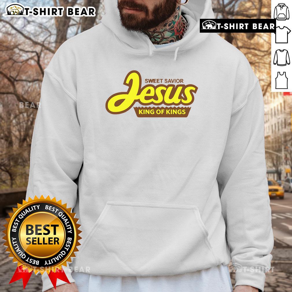 Pretty Sweet Savior Jesus King of Kings Hoodie featuring a stylish design and vibrant colors for faith-inspired fashion.