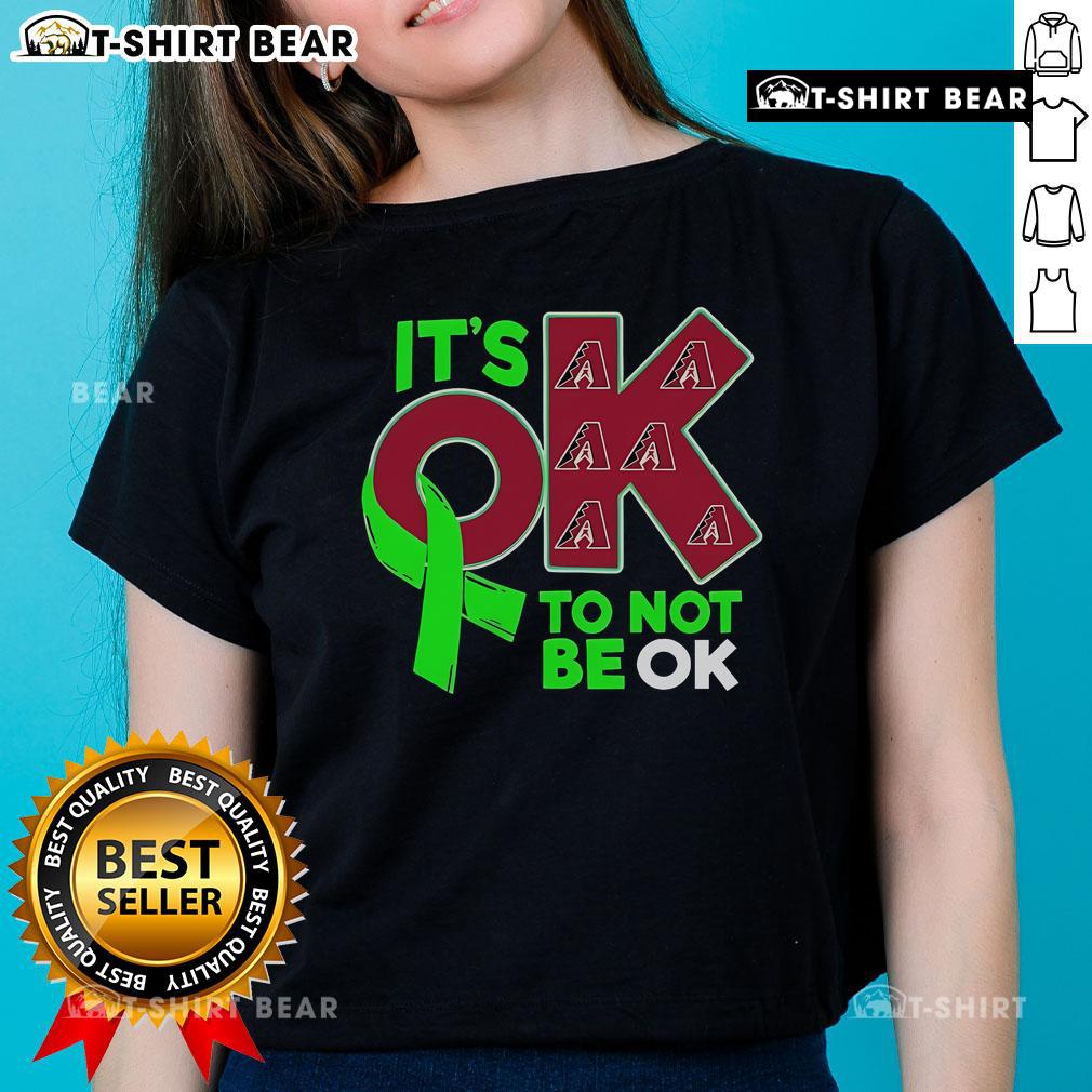 Top Arizona Diamondbacks 'It's Ok To Not Be Ok' ladies tee, perfect for fans showcasing team spirit and comfort.