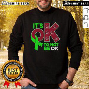 Cozy Arizona Diamondbacks 'It's Ok To Not Be Ok' sweatshirt featuring team colors and logo, perfect for fans.
