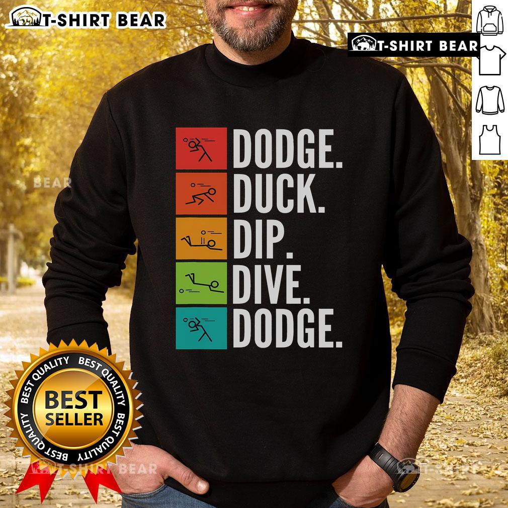 Cozy Top Duck Dip Dive I Ball Games I Dodgeball sweatshirt in vibrant colors, perfect for sports enthusiasts.