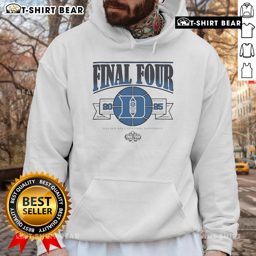 Top Duke Blue Devils Final Four Championship 2025 Men's Basketball Hoodie featuring team colors and logo design.