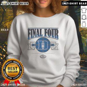 2025 Men's Basketball Final Four Championship sweatshirt featuring Duke Blue Devils logo and vibrant blue design.