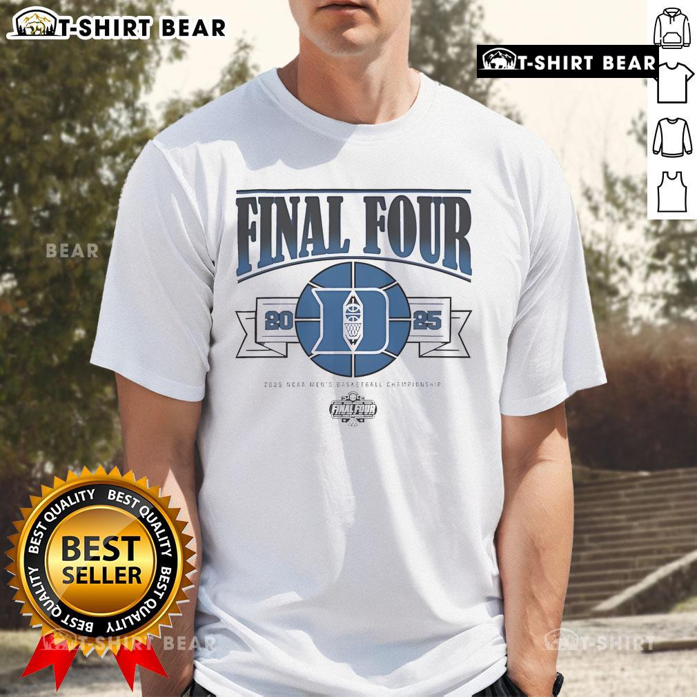 Top Duke Blue Devils Final Four Championship 2025 Men's Basketball T-Shirt featuring team logo and vibrant colors.