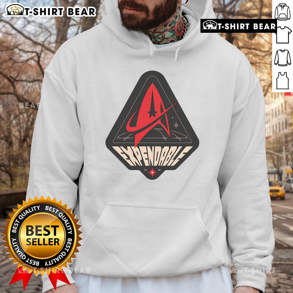Top Expendable 1966 Life of a Redshirt hoodie featuring a retro design and vibrant colors for fans of classic sci-fi.