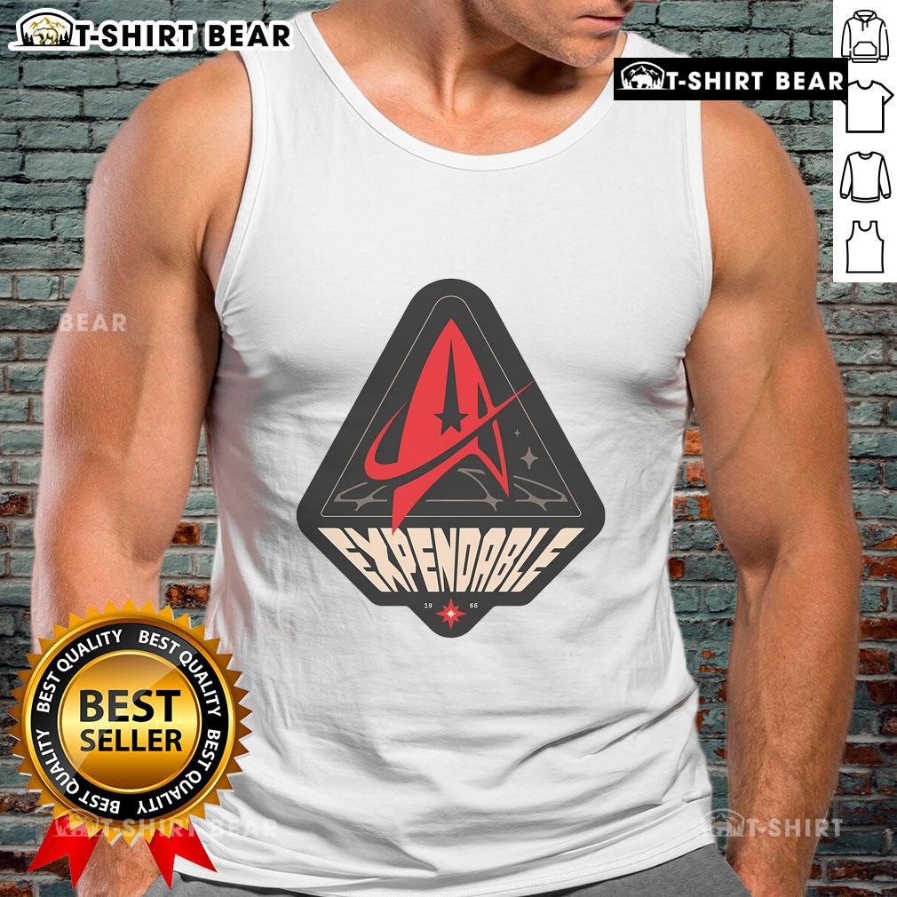Top Expendable 1966 Life of a Redshirt Tank Top featuring a vintage graphic design, perfect for casual wear.