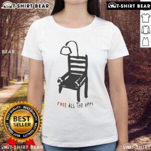 Top Fat Nick Free All The Opps Electric Chair Ladies Tee featuring bold graphic design and comfortable fit for women.