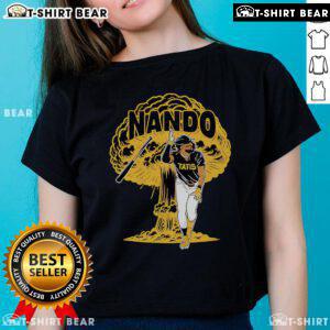 Top Fernando Tatis Jr. Nuked By Nando Explosion Ladies Tee featuring vibrant graphics and stylish design.