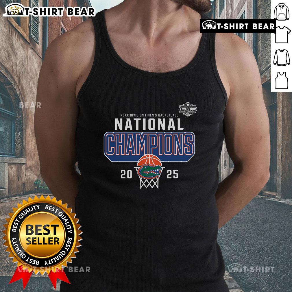 Top Florida Gators Fanatics 2025 NCAA Men's Basketball National Champions Core Tank Top showcasing team pride and style.