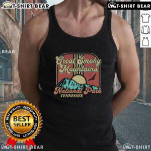Retro tank top featuring the Great Smoky Mountains National Park design, perfect for outdoor enthusiasts in Tennessee.