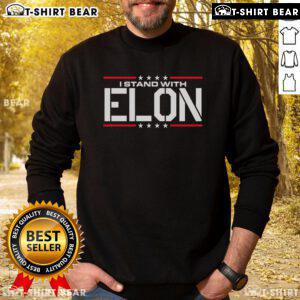 Top I Stand With Elon Made In The USA Sweatshirt in stylish design, perfect for supporters of innovation and entrepreneurship.