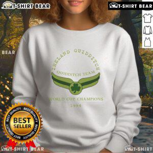 Vintage 1994 Ireland Quidditch World Champs sweatshirt featuring bold graphics and a classic design.