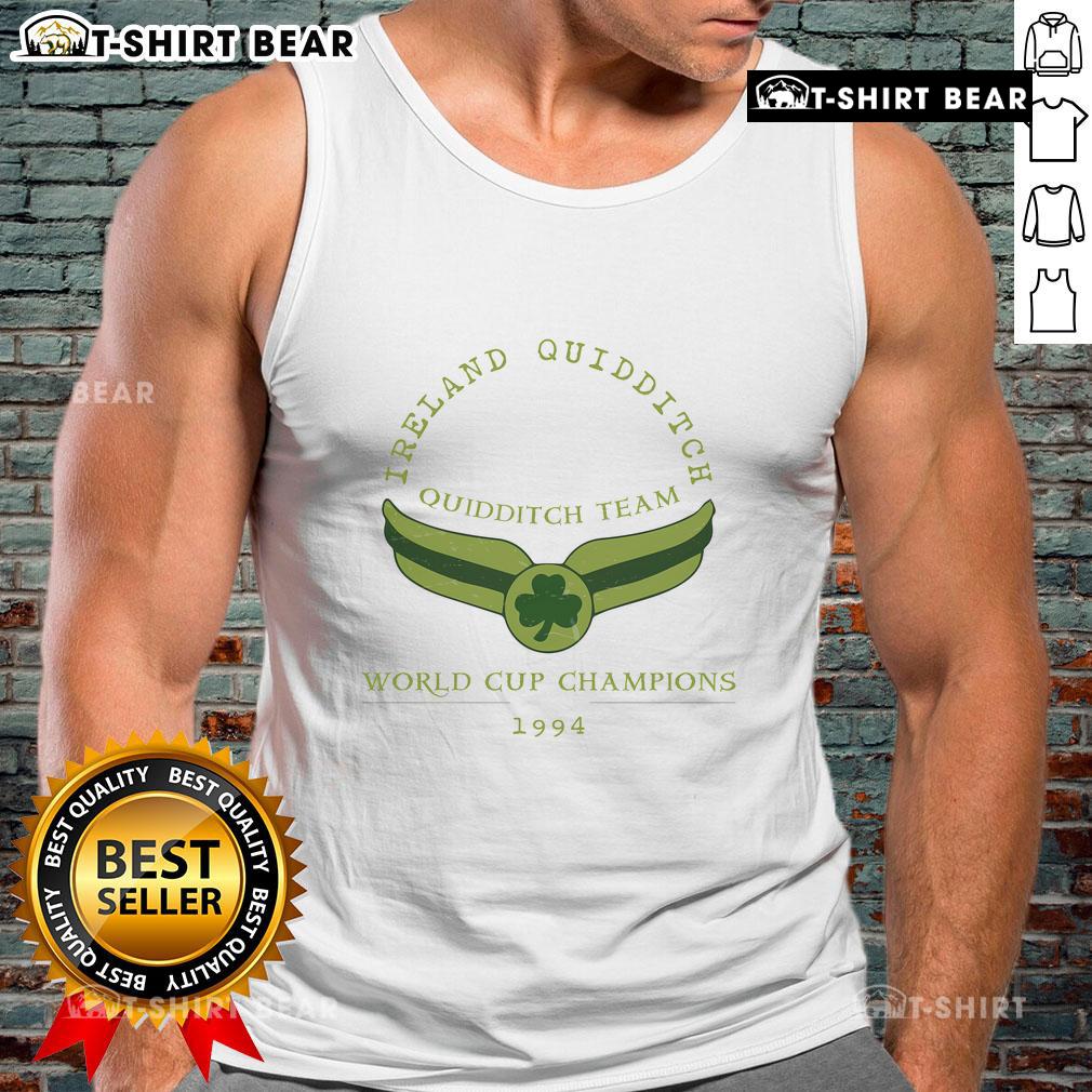 Top Ireland Quidditch 1994 World Champs tank top featuring vibrant design and team colors for fans and collectors.
