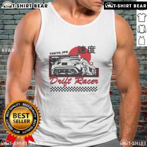 Alt Text: Top JDM Tokyo Japan drift race car tuning retro vintage tank top showcasing stylish automotive culture.