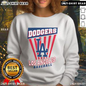 Cozy Top Los Angeles Dodgers baseball starter sweatshirt in blue, perfect for fans supporting their team in style.